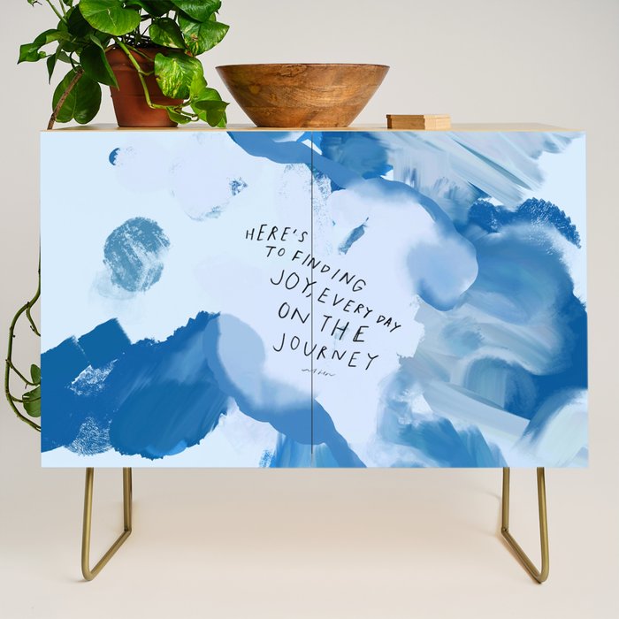 "Here's To Finding Joy, Every Day On The Journey" Credenza