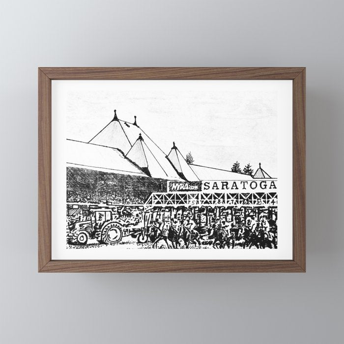 "The Starting Gate" Saratoga Springs Race Course Track Mini Art Print