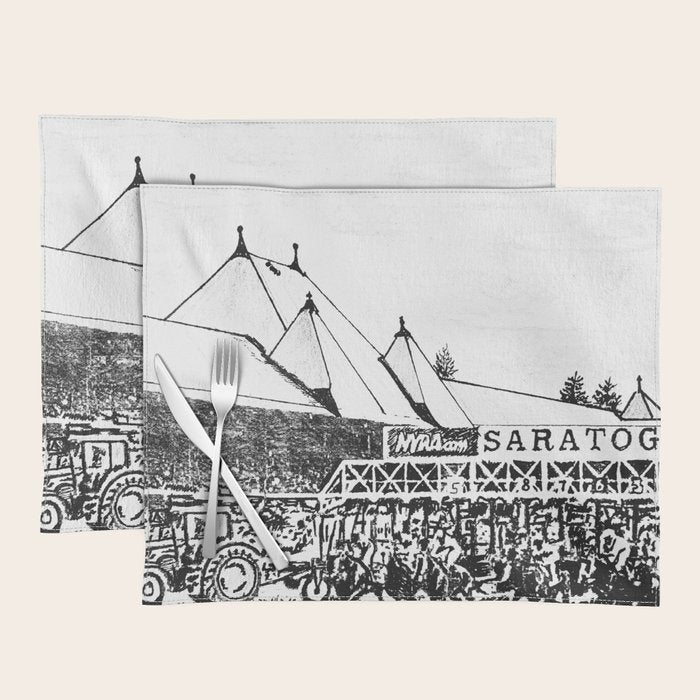 "The Starting Gate" Saratoga Springs Race Course Track Placemat