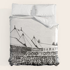 "The Starting Gate" Saratoga Springs Race Course Track Duvet Cover