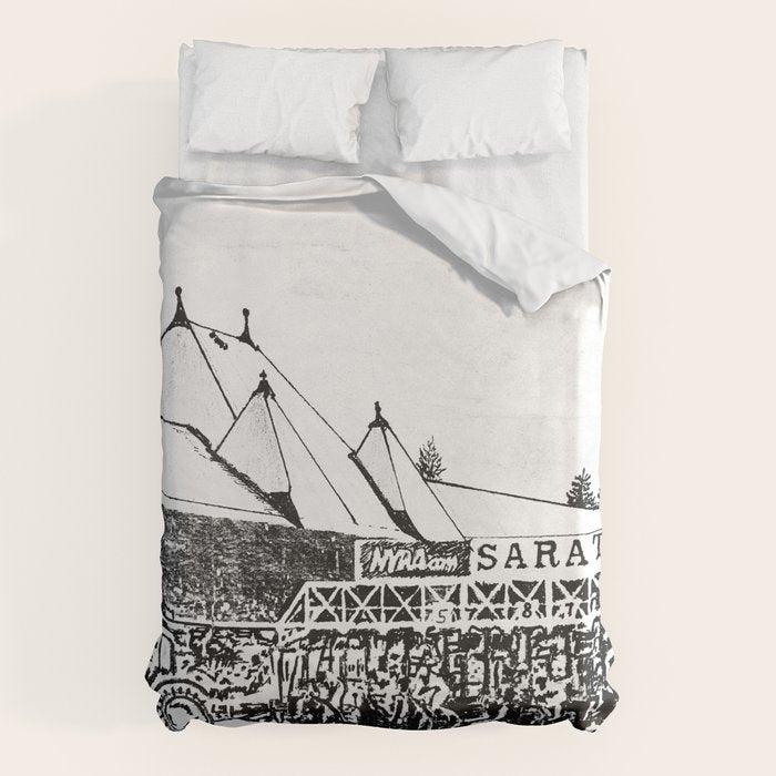 "The Starting Gate" Saratoga Springs Race Course Track Duvet Cover