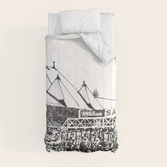 "The Starting Gate" Saratoga Springs Race Course Track Comforter