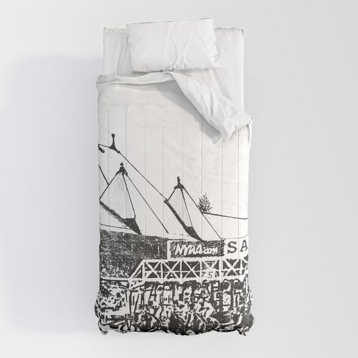 "The Starting Gate" Saratoga Springs Race Course Track Comforter