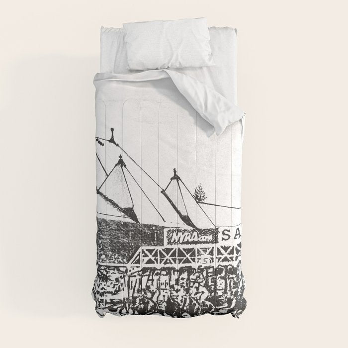 "The Starting Gate" Saratoga Springs Race Course Track Comforter