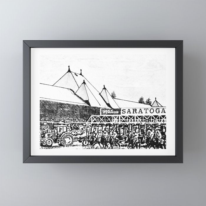 "The Starting Gate" Saratoga Springs Race Course Track Mini Art Print