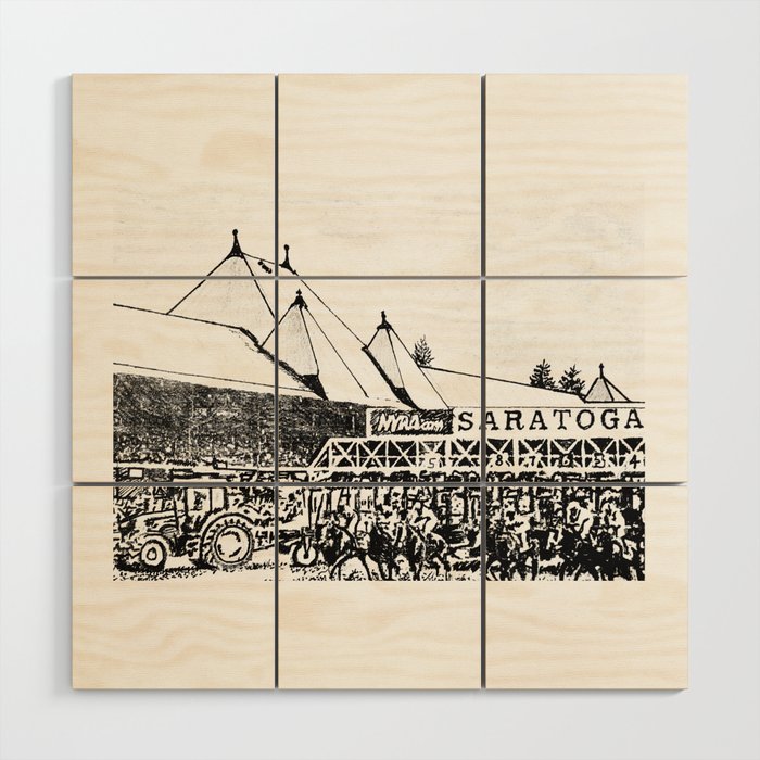 "The Starting Gate" Saratoga Springs Race Course Track Wood Wall Art
