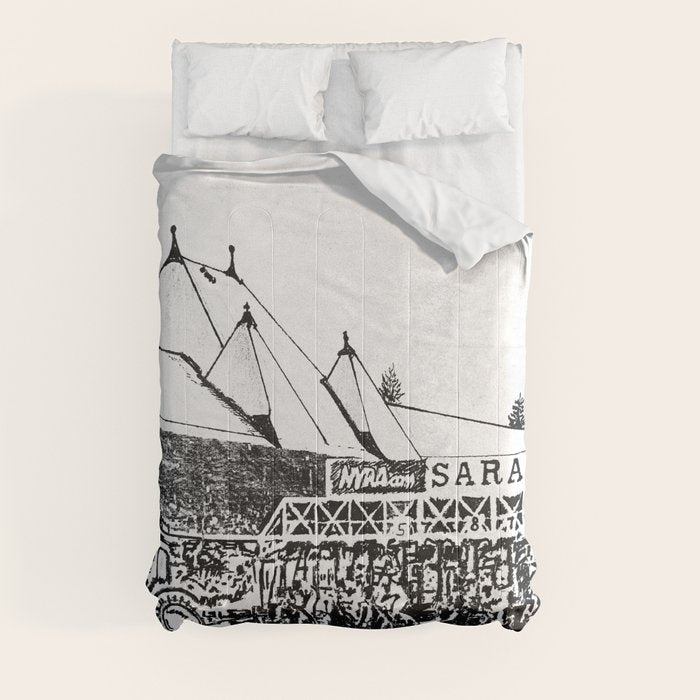 "The Starting Gate" Saratoga Springs Race Course Track Comforter