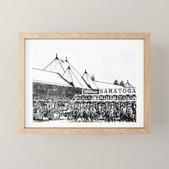 "The Starting Gate" Saratoga Springs Race Course Track Mini Art Print