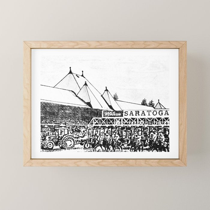 "The Starting Gate" Saratoga Springs Race Course Track Mini Art Print