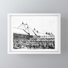 "The Starting Gate" Saratoga Springs Race Course Track Mini Art Print