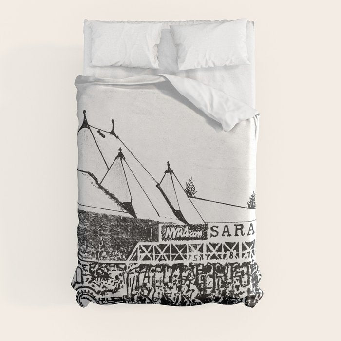 "The Starting Gate" Saratoga Springs Race Course Track Duvet Cover