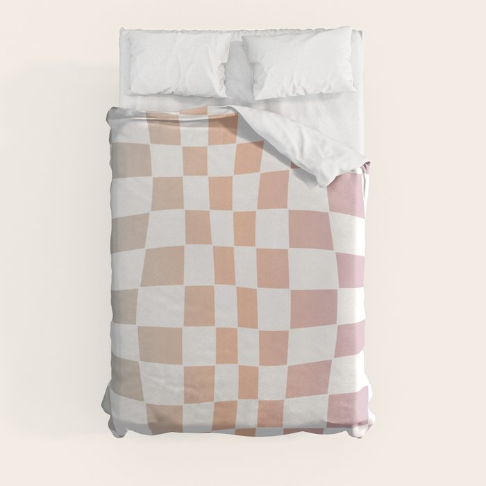 2014 gradient checked warp Duvet Cover