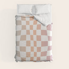 2014 gradient checked warp Duvet Cover