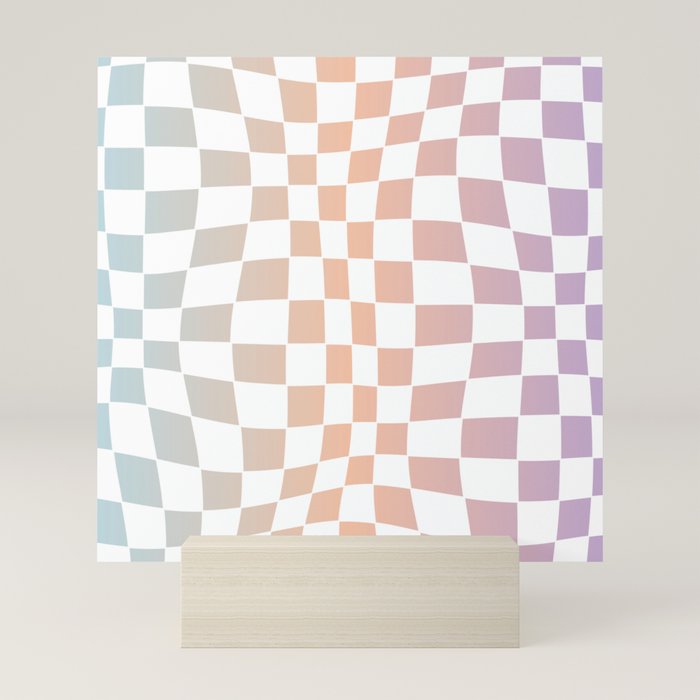 2014 gradient checked warp Mini Art Print