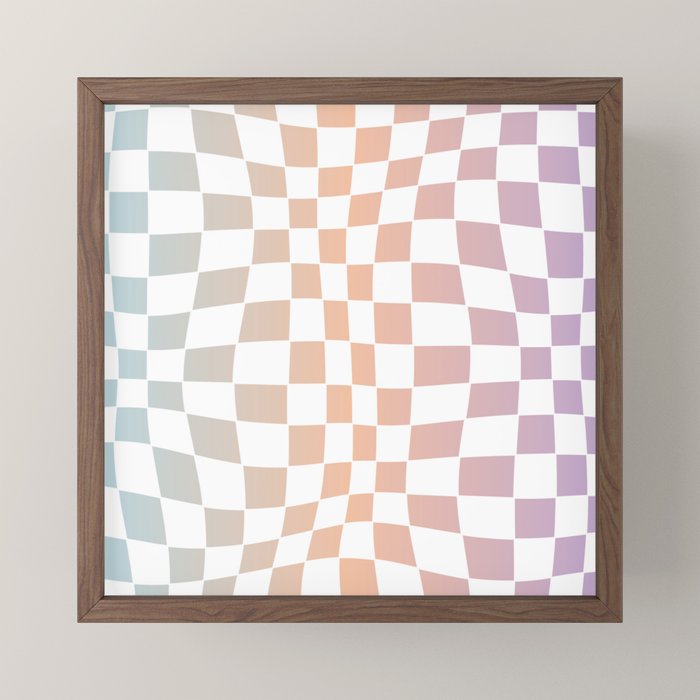 2014 gradient checked warp Mini Art Print