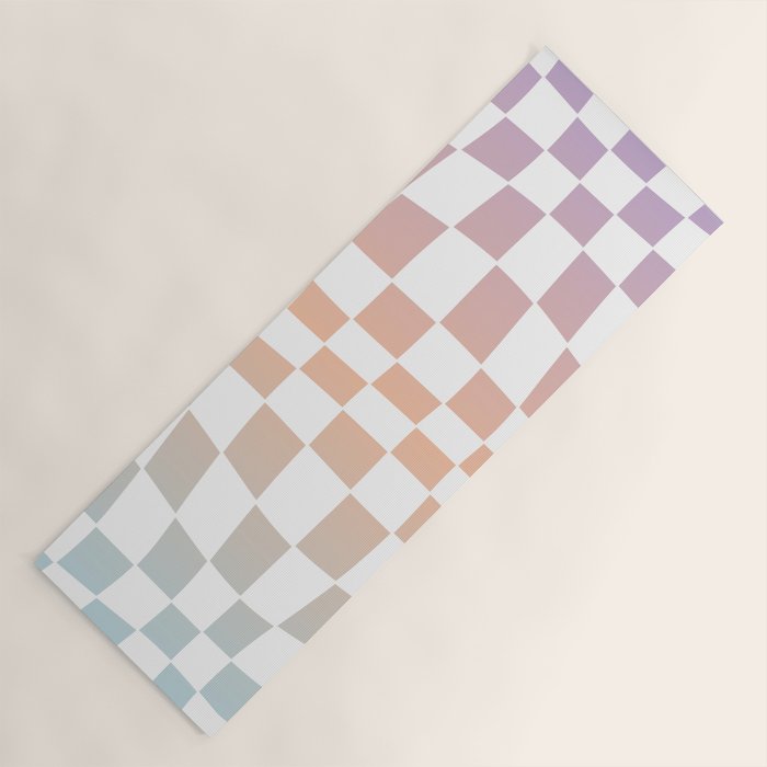 2014 gradient checked warp Yoga Mat