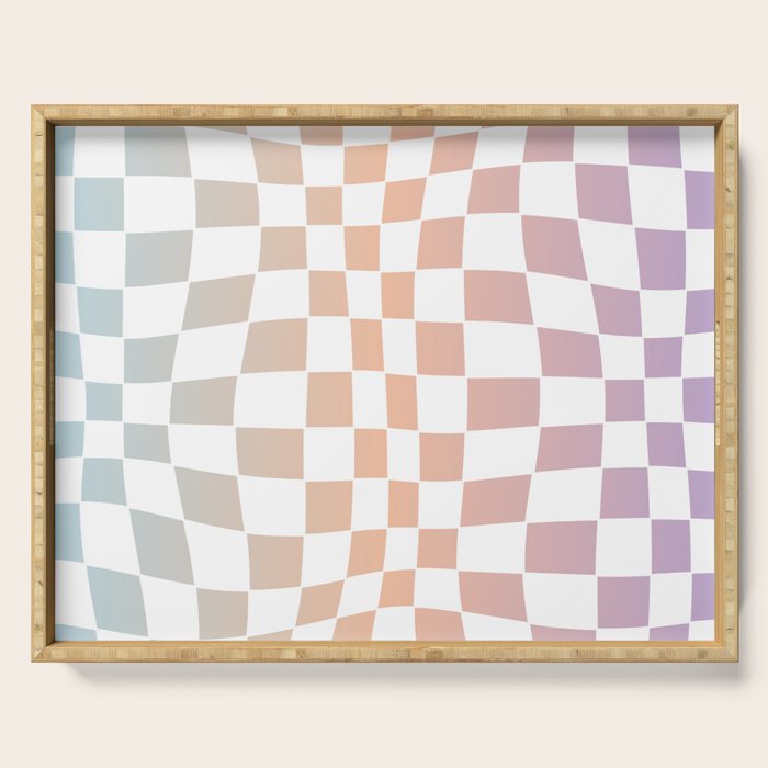 2014 gradient checked warp Serving Tray