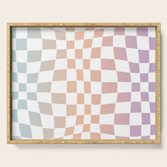 2014 gradient checked warp Serving Tray