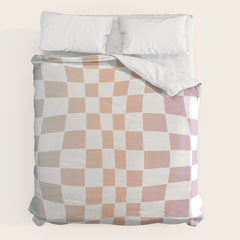 2014 gradient checked warp Duvet Cover