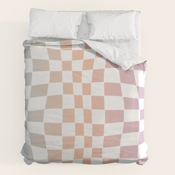 2014 gradient checked warp Duvet Cover