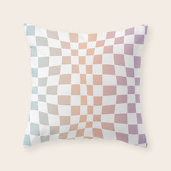 2014 gradient checked warp Throw Pillow