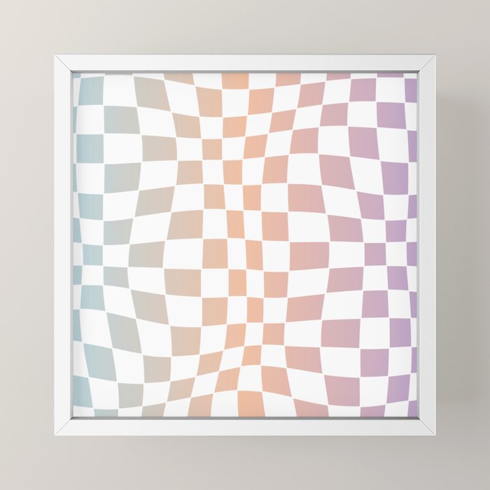 2014 gradient checked warp Mini Art Print