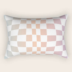 2014 gradient checked warp Rectangular Pillow