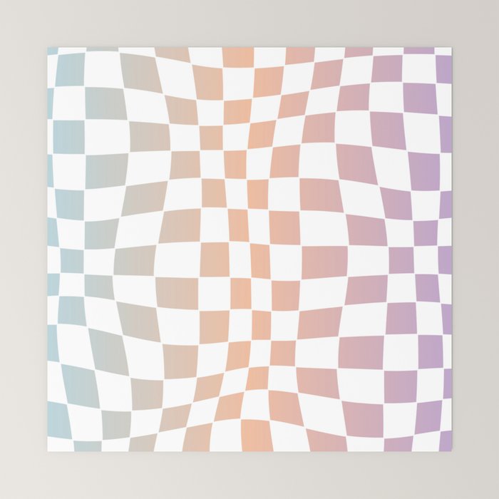 2014 gradient checked warp Mini Art Print