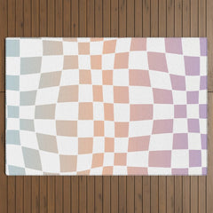 2014 gradient checked warp Outdoor Rug