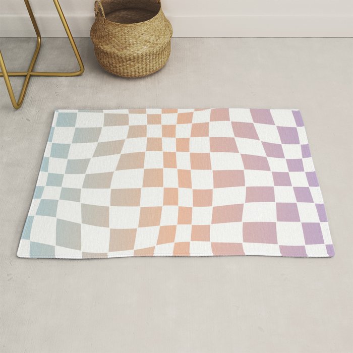 2014 gradient checked warp Rug
