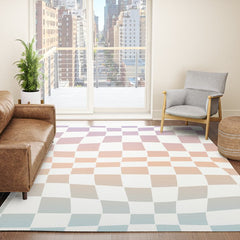 2014 gradient checked warp Rug