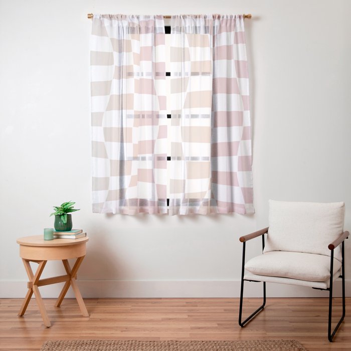 2014 gradient checked warp Window Curtain