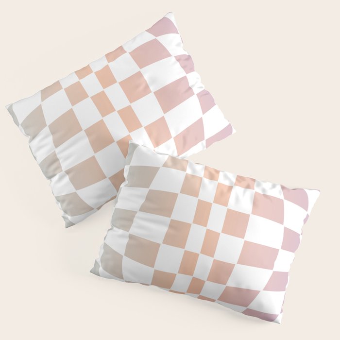 2014 gradient checked warp Pillow Sham