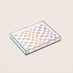 2014 gradient checked warp Acrylic Tray