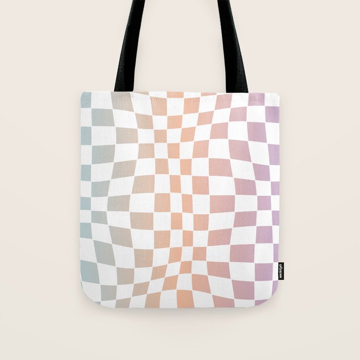 2014 gradient checked warp Tote Bag