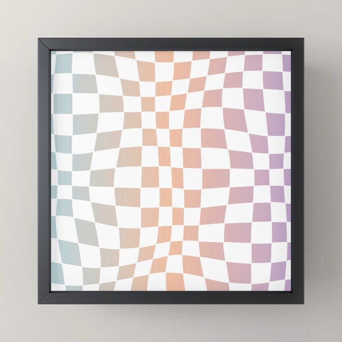 2014 gradient checked warp Mini Art Print