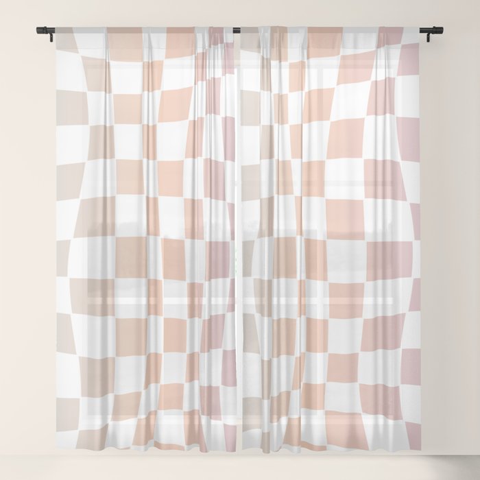 2014 gradient checked warp Window Curtain