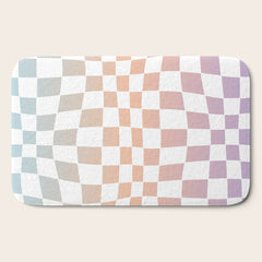 2014 gradient checked warp Bath Mat