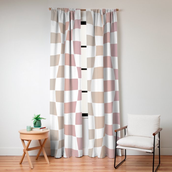 2014 gradient checked warp Window Curtain