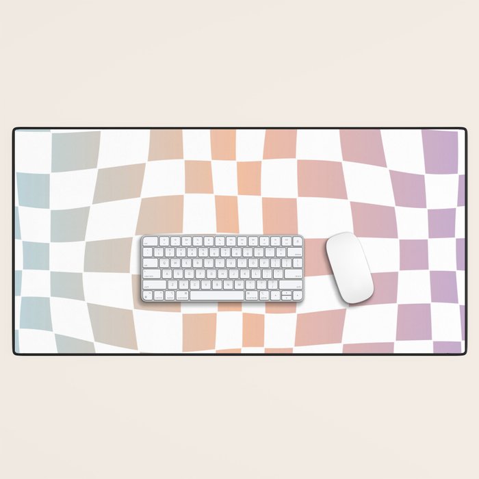 2014 gradient checked warp Desk Mat
