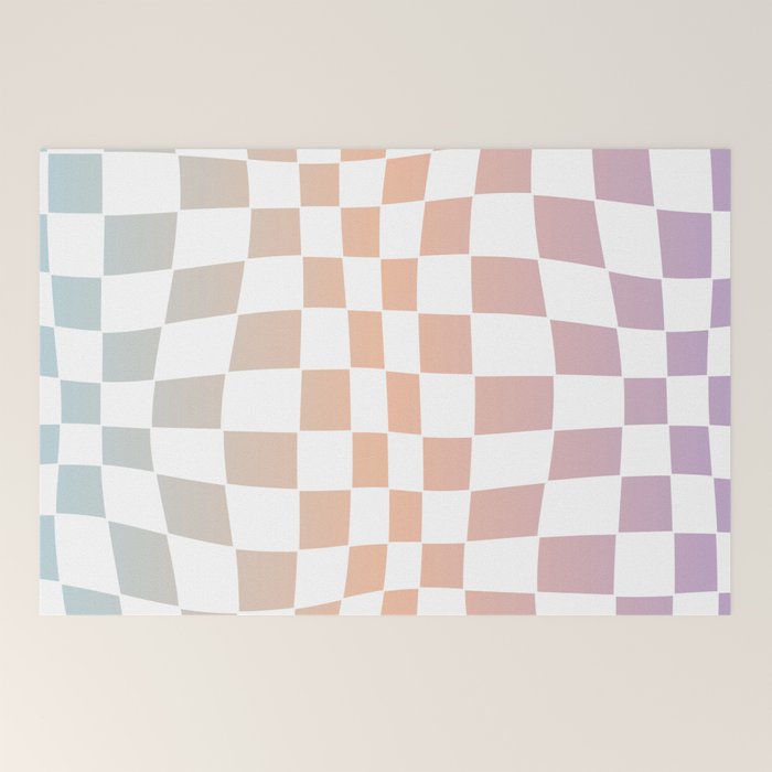 2014 gradient checked warp Welcome Mat