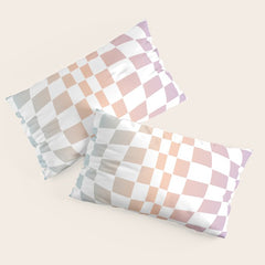 2014 gradient checked warp Pillow Sham