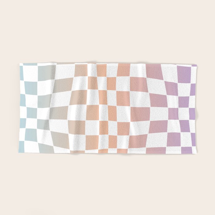 2014 gradient checked warp Bath Towel