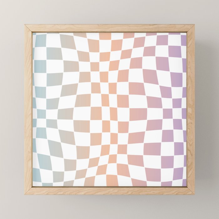 2014 gradient checked warp Mini Art Print