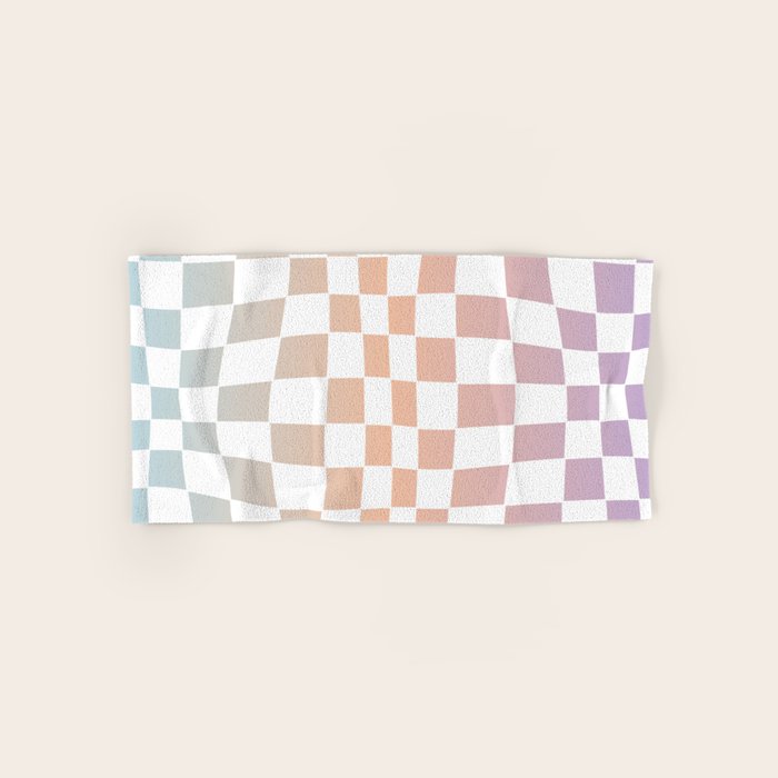 2014 gradient checked warp Bath Towel