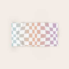 2014 gradient checked warp Bath Towel