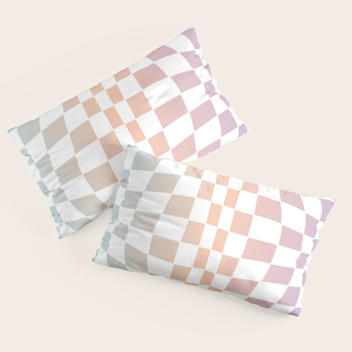 2014 gradient checked warp Pillow Sham