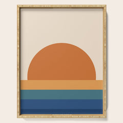 70's Retro Sunset Serving Tray