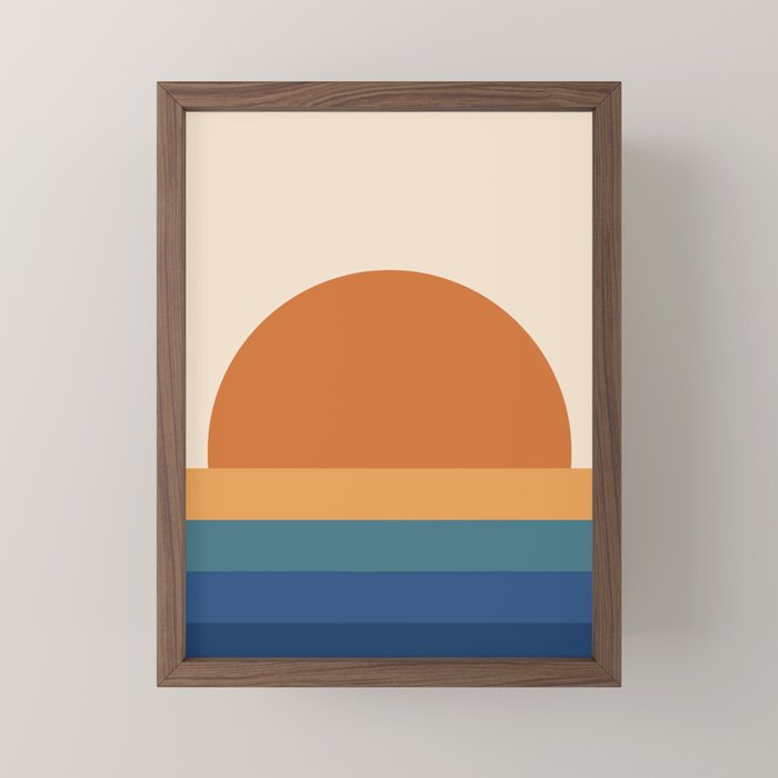 70's Retro Sunset Mini Art Print