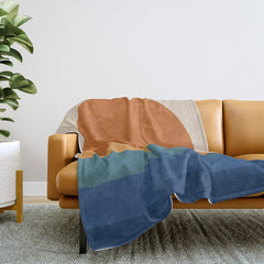 70's Retro Sunset Throw Blanket